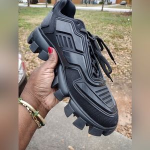 Prada Calzature uomo rubber knit. Nero 11